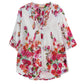 La Cera Plus Size Rose & Coral Blossom Tunic