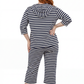 La Cera Terry Capri Hoodie PJ Set