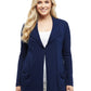 Plus Size La Cera Long Sleeve Waterfall Cardigan - La Cera