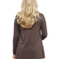 Plus Size La Cera Long Sleeve Waterfall Cardigan - La Cera