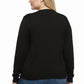 La Cera Long Sleeve Cardigan with Pockets - Plus Size - La Cera
