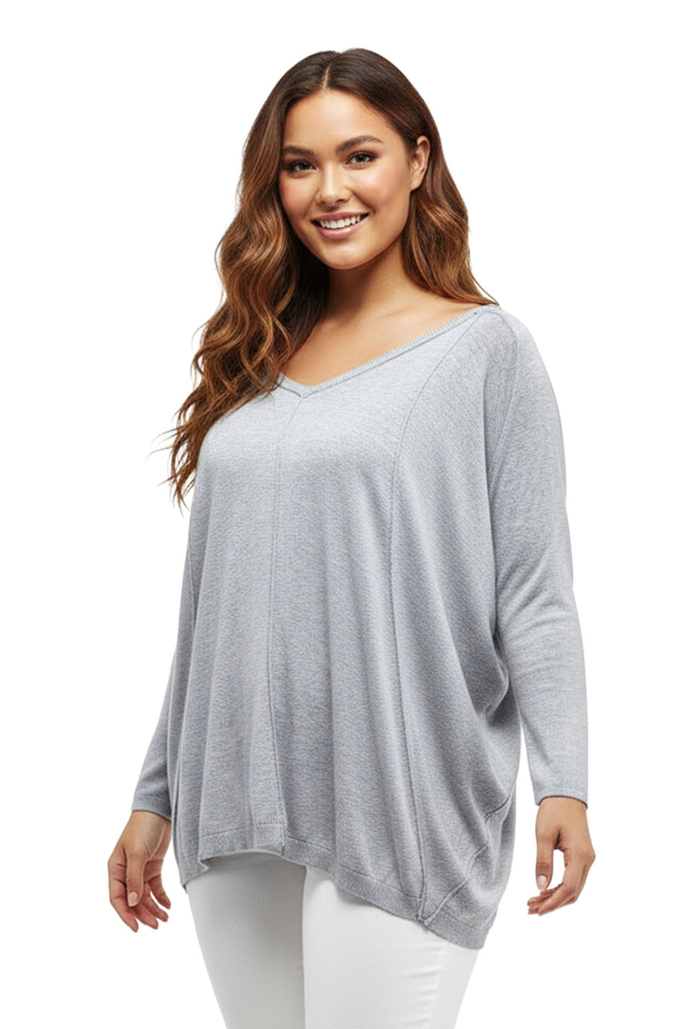 Jersey La Cera con escote en V y manga Dolman - Tallas Grandes