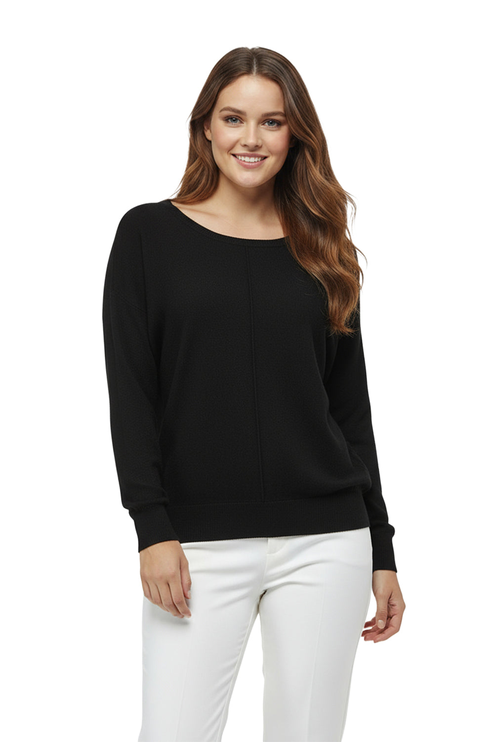 Plus Size La Cera Long Sleeve Pullover Sweater - La Cera