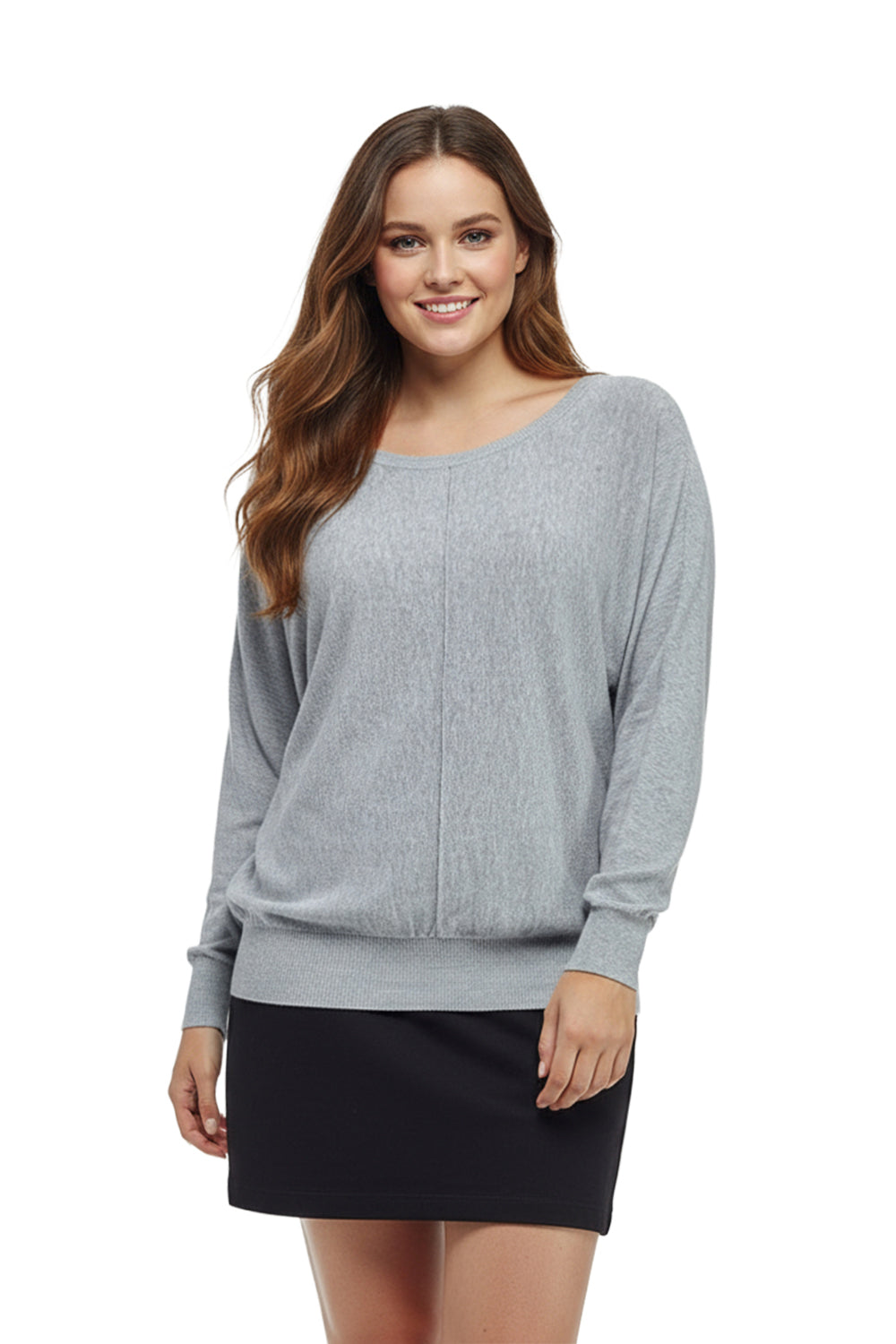 Plus Size La Cera Long Sleeve Pullover Sweater - La Cera