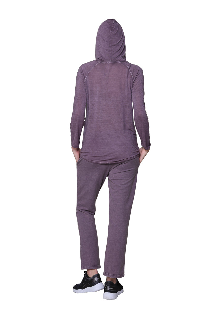 Soft & Supple 2-Piece Hooded Knit Sweatpants Set - La Cera