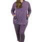 Top de punto con capucha, suave y flexible, de talla grande