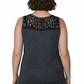Top de punto sin mangas suave y flexible de talla grande