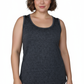 Top de punto sin mangas suave y flexible de talla grande