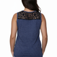 Top de punto sin mangas suave y flexible de talla grande