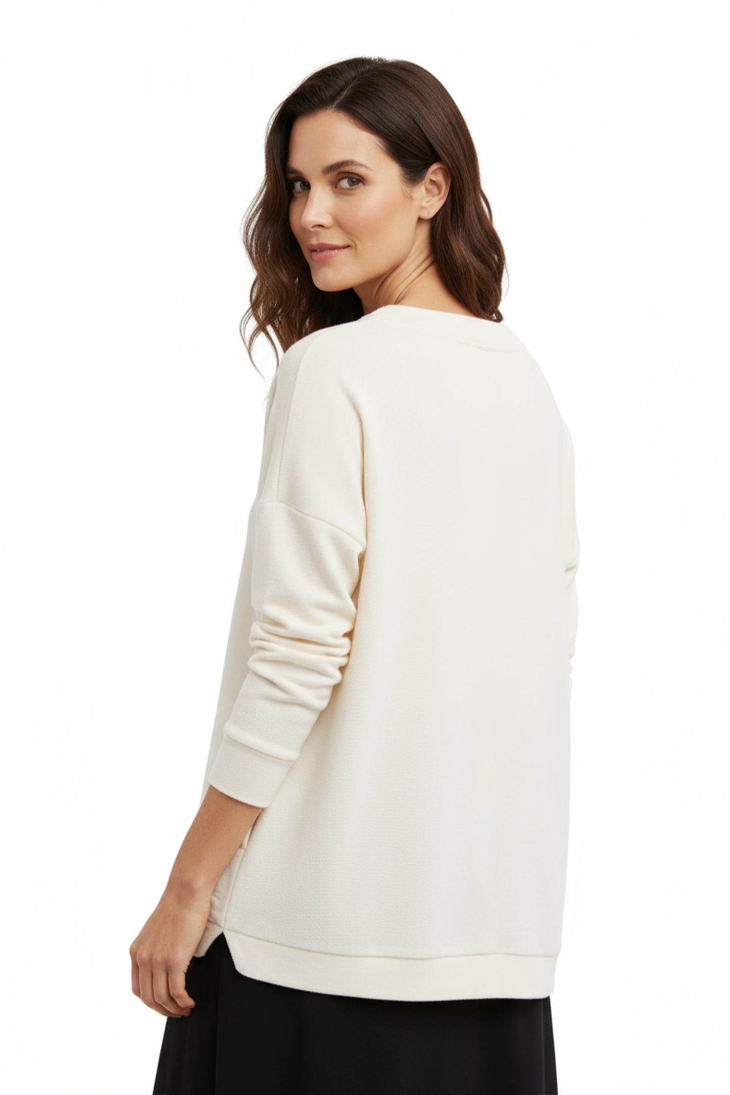 Comfort Luxe Collection Cozy Knit V Neck Tunic