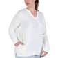 Plus Size Comfort Luxe Collection Cozy Knit V- Neck Tunic