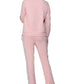 French Terry Cotton 2-Piece Zip-Front Track Pant Set - La Cera