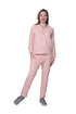French Terry Cotton 2-Piece Zip-Front Track Pant Set - La Cera