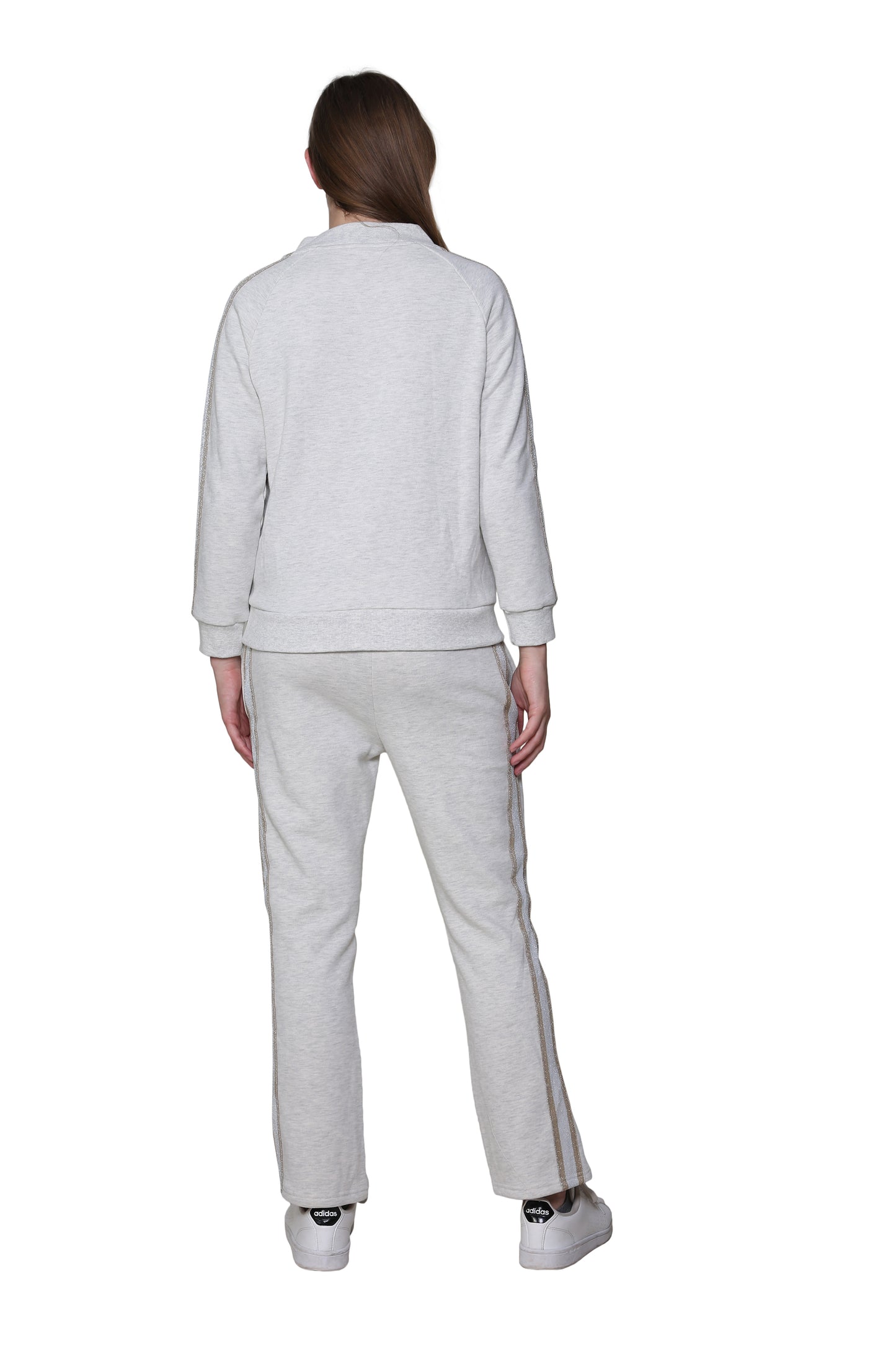 Chaqueta con cremallera de felpa francesa de talla grande