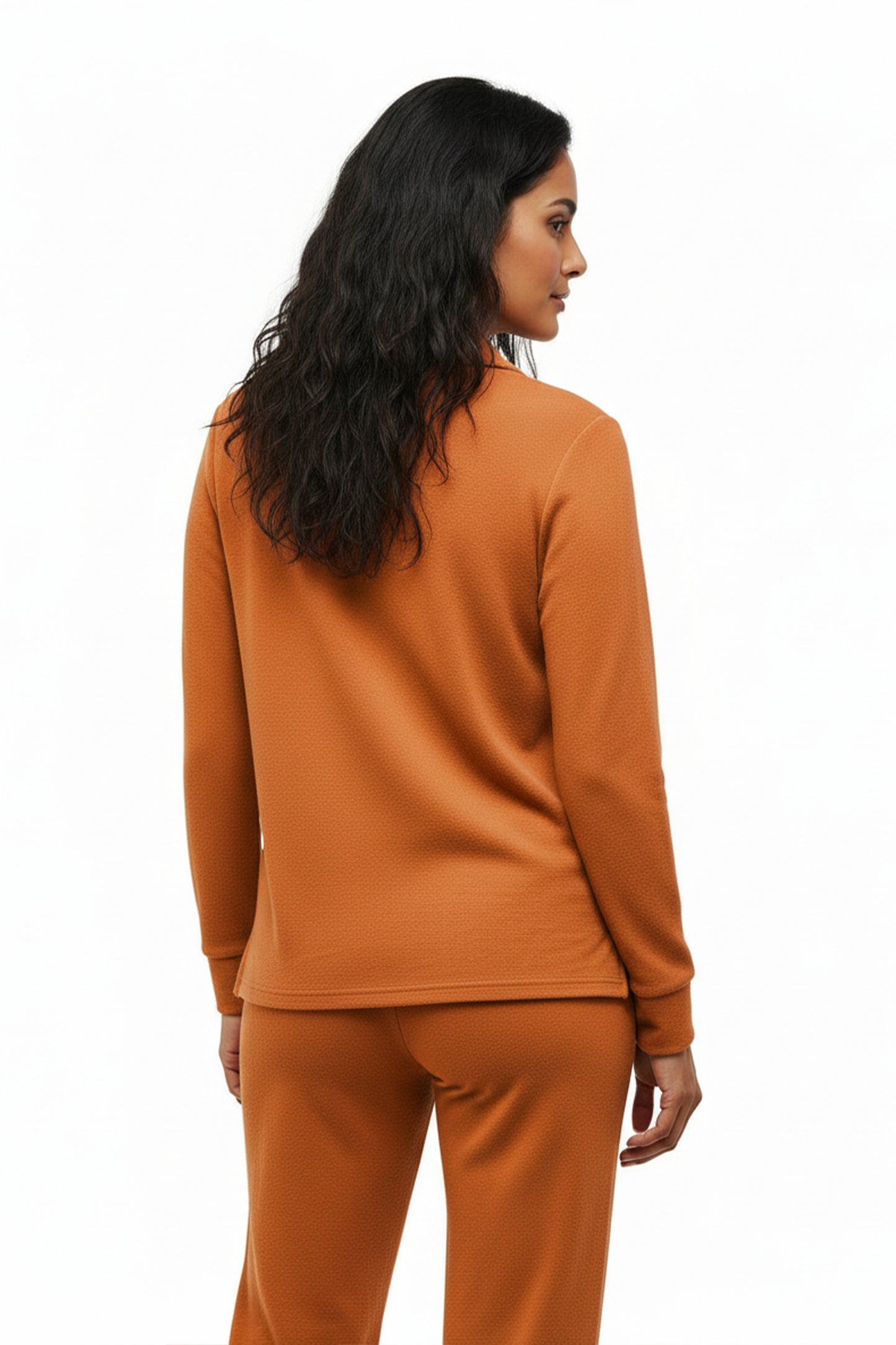 Comfort Luxe Collection Cozy Knit Notch Collar Shirt - La Cera