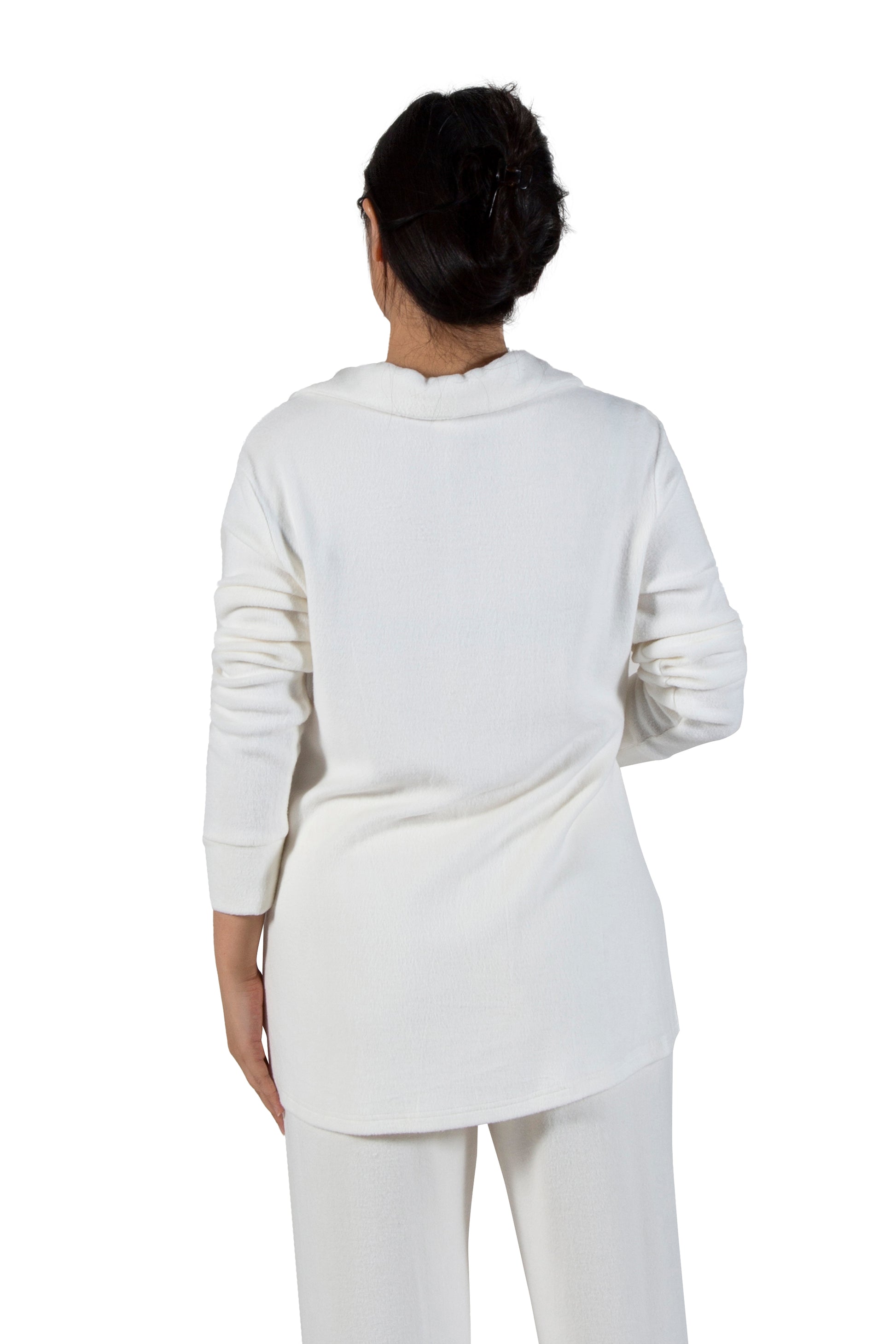 Comfort Luxe Collection Cozy Knit Notch Collar Shirt - La Cera