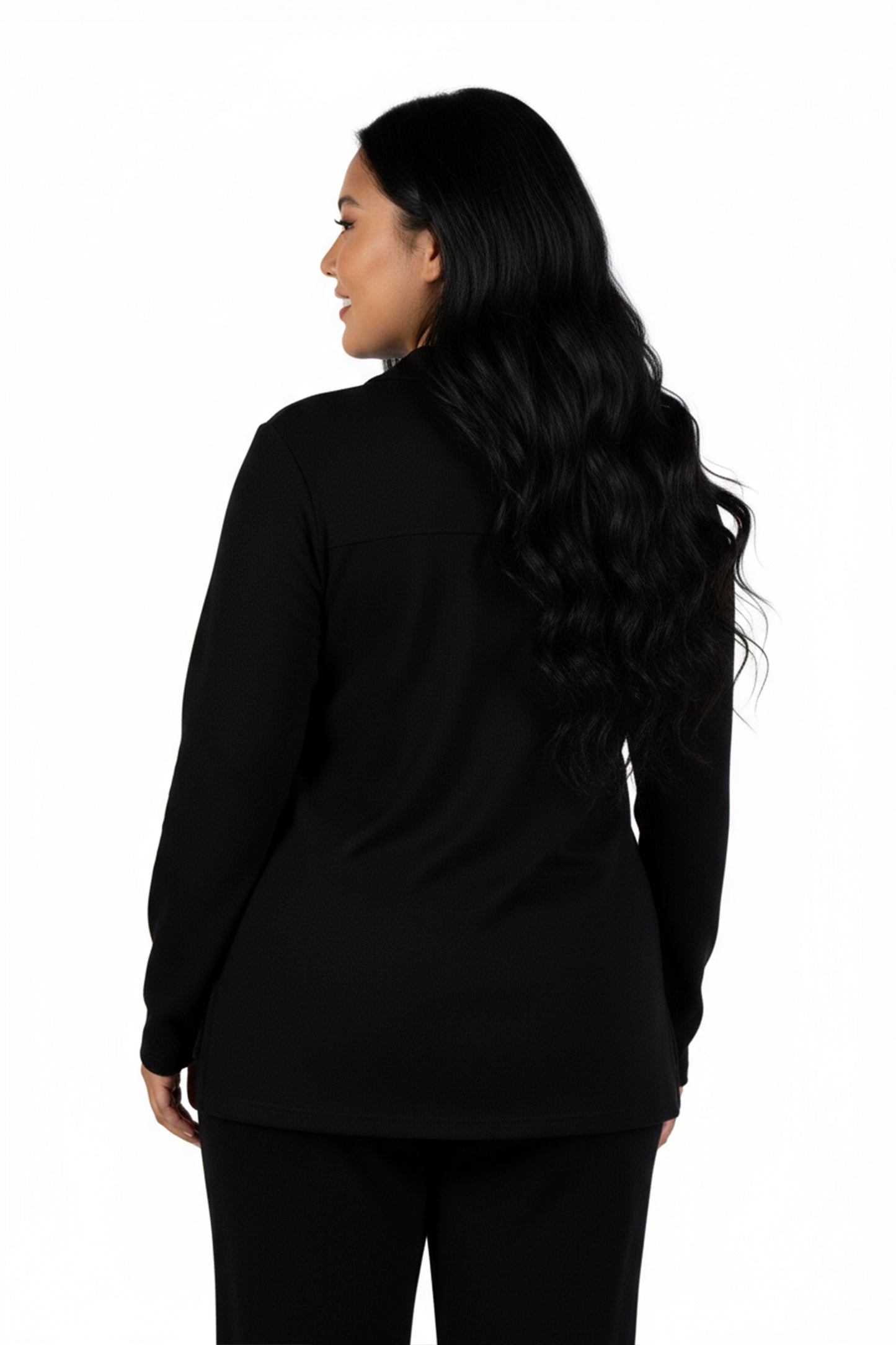 Plus Size Comfort Luxe Collection Cozy Notch Collar Shirt