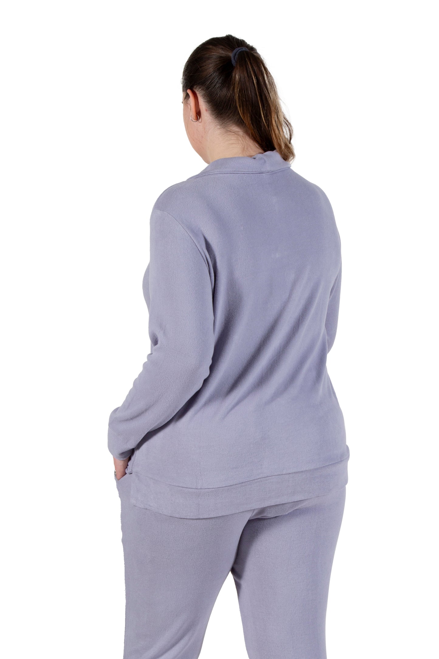 Plus Size Comfort Luxe Collection Cozy Knit Cowl Neck Top