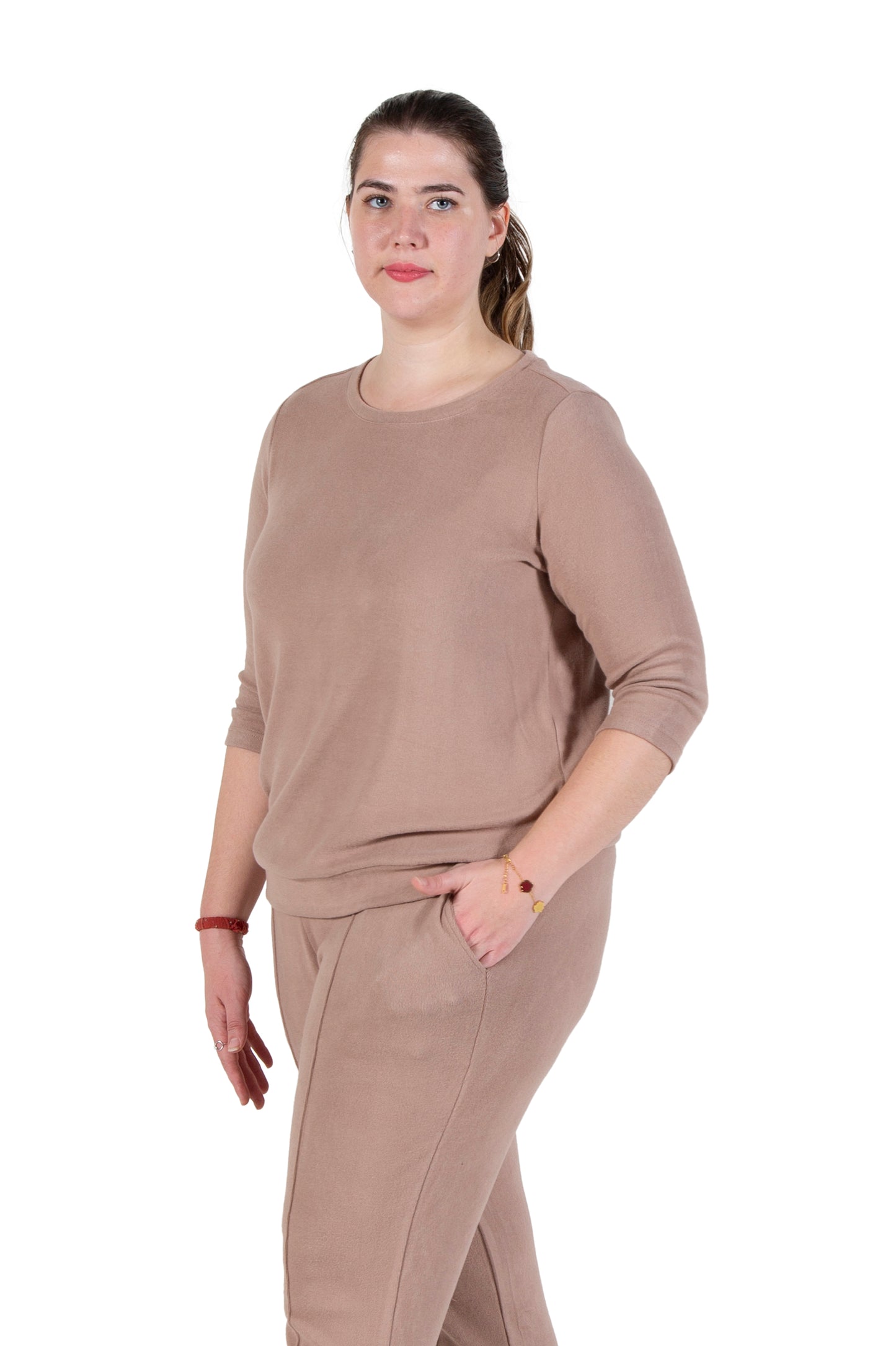 Plus Size Comfort Luxe Collection Crew Neck Tee