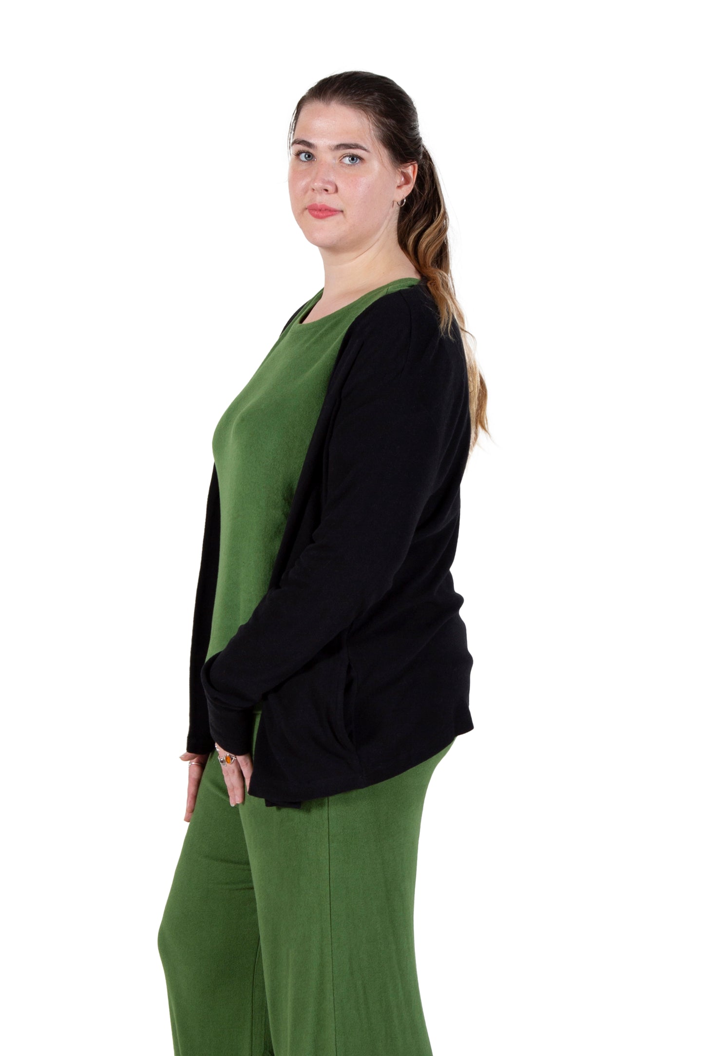 Plus Size Comfort Luxe Collection Cozy Knit Open Cardigan - La Cera