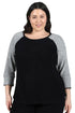 Comfort Collection Plus Size Baseball Tee - La Cera