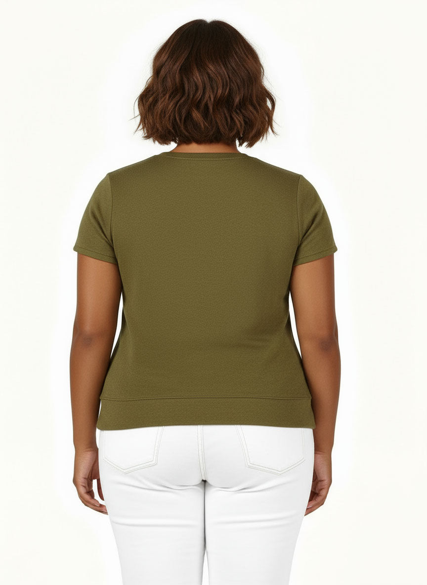The Comfort Collection Cap Sleeve Plus Size Tee - La Cera