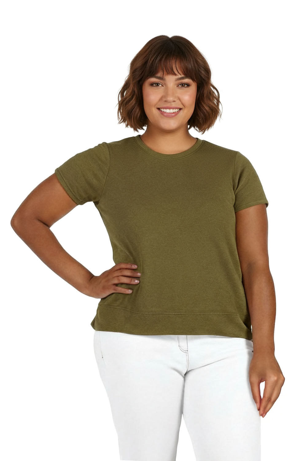 The Comfort Collection Cap Sleeve Plus Size Tee - La Cera