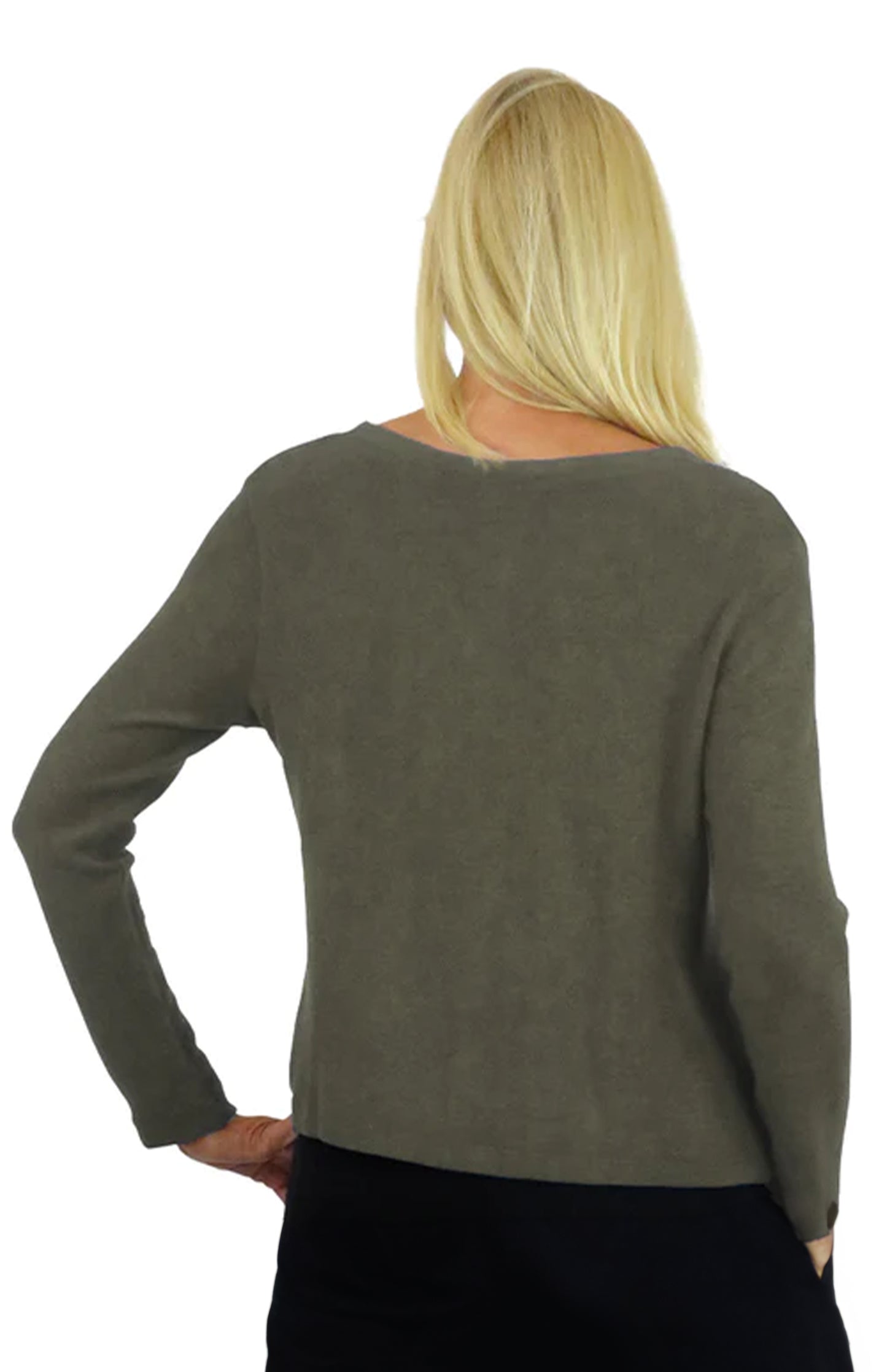 V-Neck Comfort Collection Long Sleeve Top - La Cera