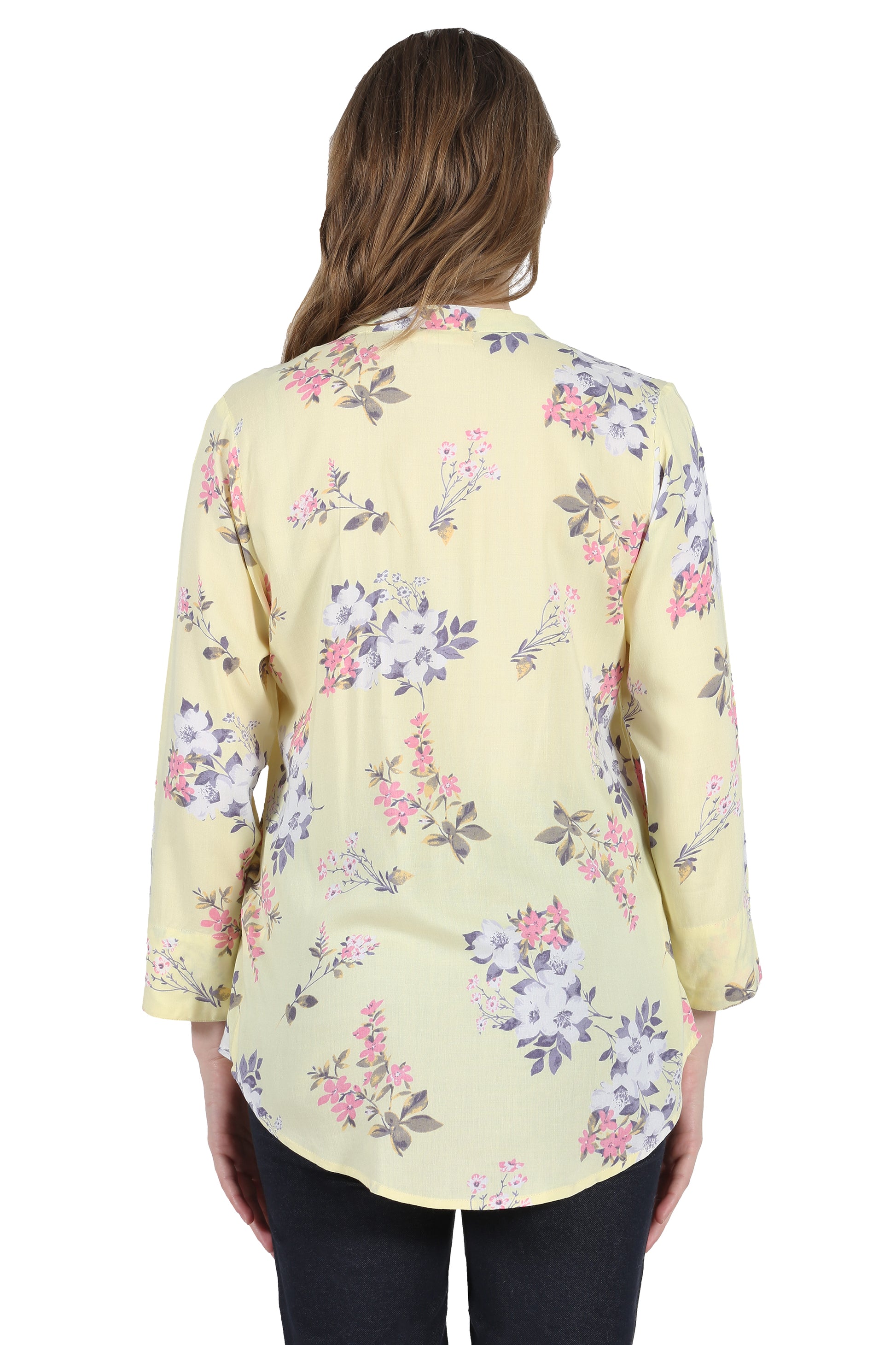 La Cera Pleat Front Rayon Tunic - La Cera