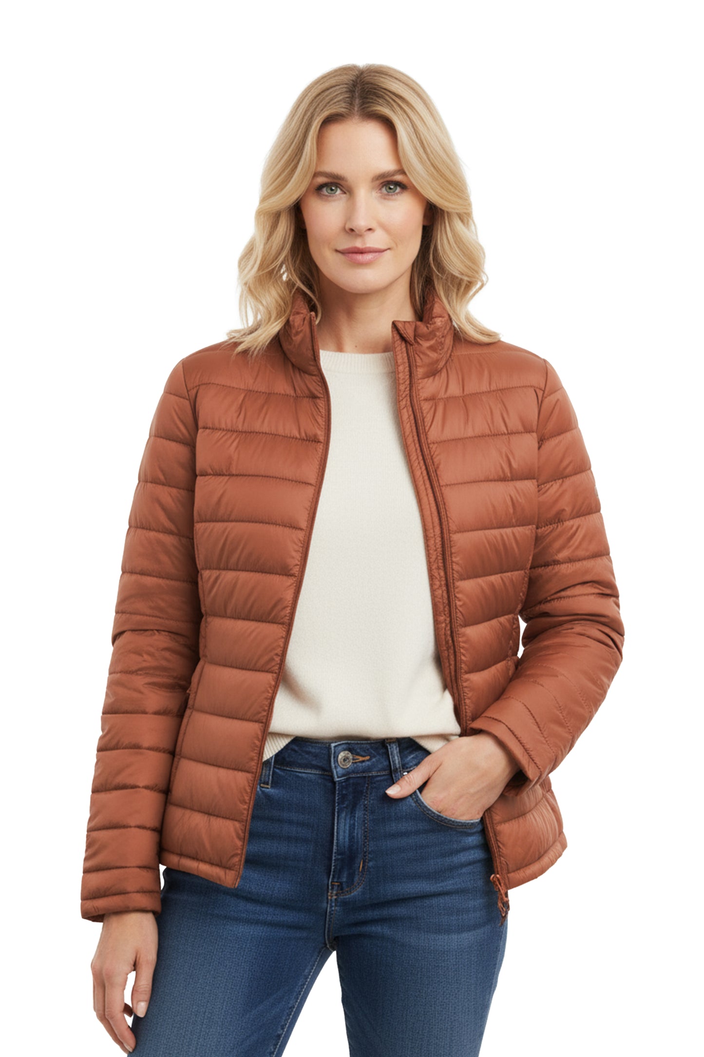 La Cera Quilted Nylon Puffer Jacket