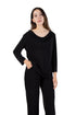 La Cera Solid Cowl Neck Top - La Cera