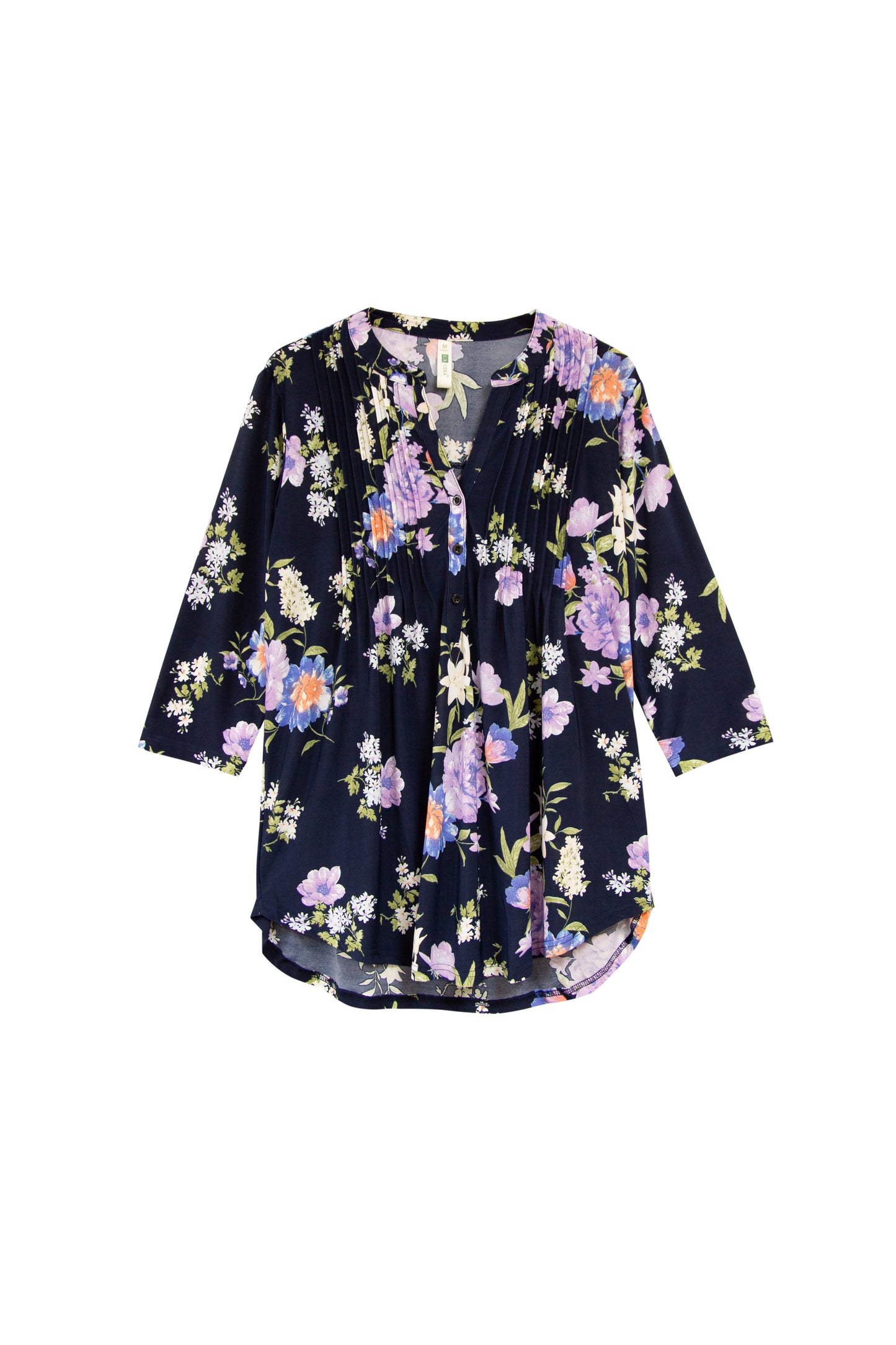 La Cera Pleat Front Tunic