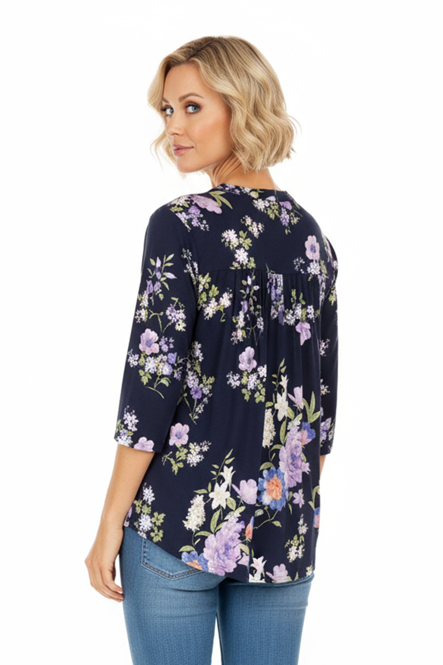 La Cera Pleat Front Tunic