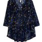 La Cera Plus Size Pleated Floral Print Tunic