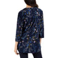 La Cera Pleated Floral Print Tunic