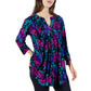 La Cera Pleat Front Tunic - La Cera