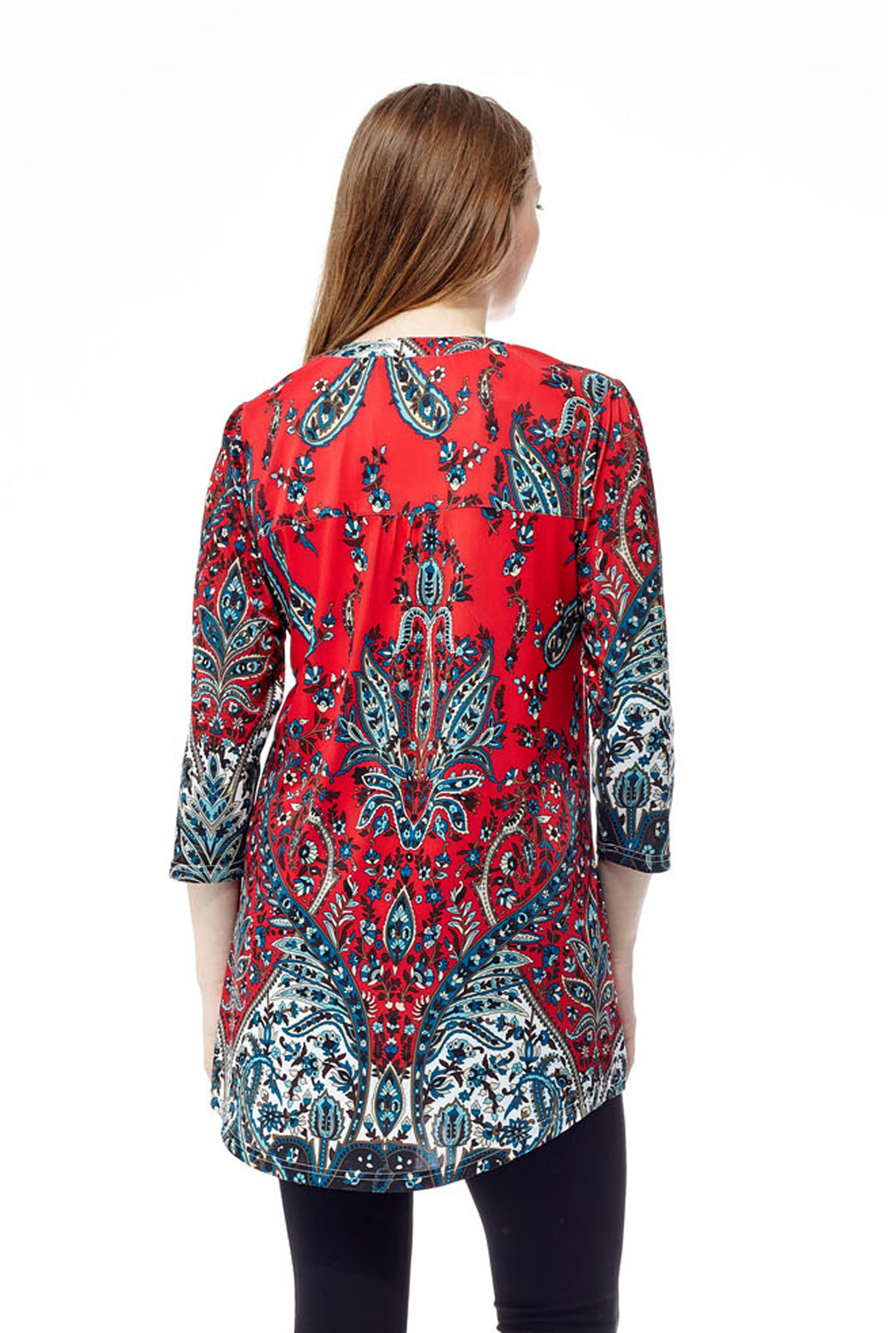 La Cera Pleat Front Tunic