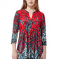 La Cera Pleat Front Tunic