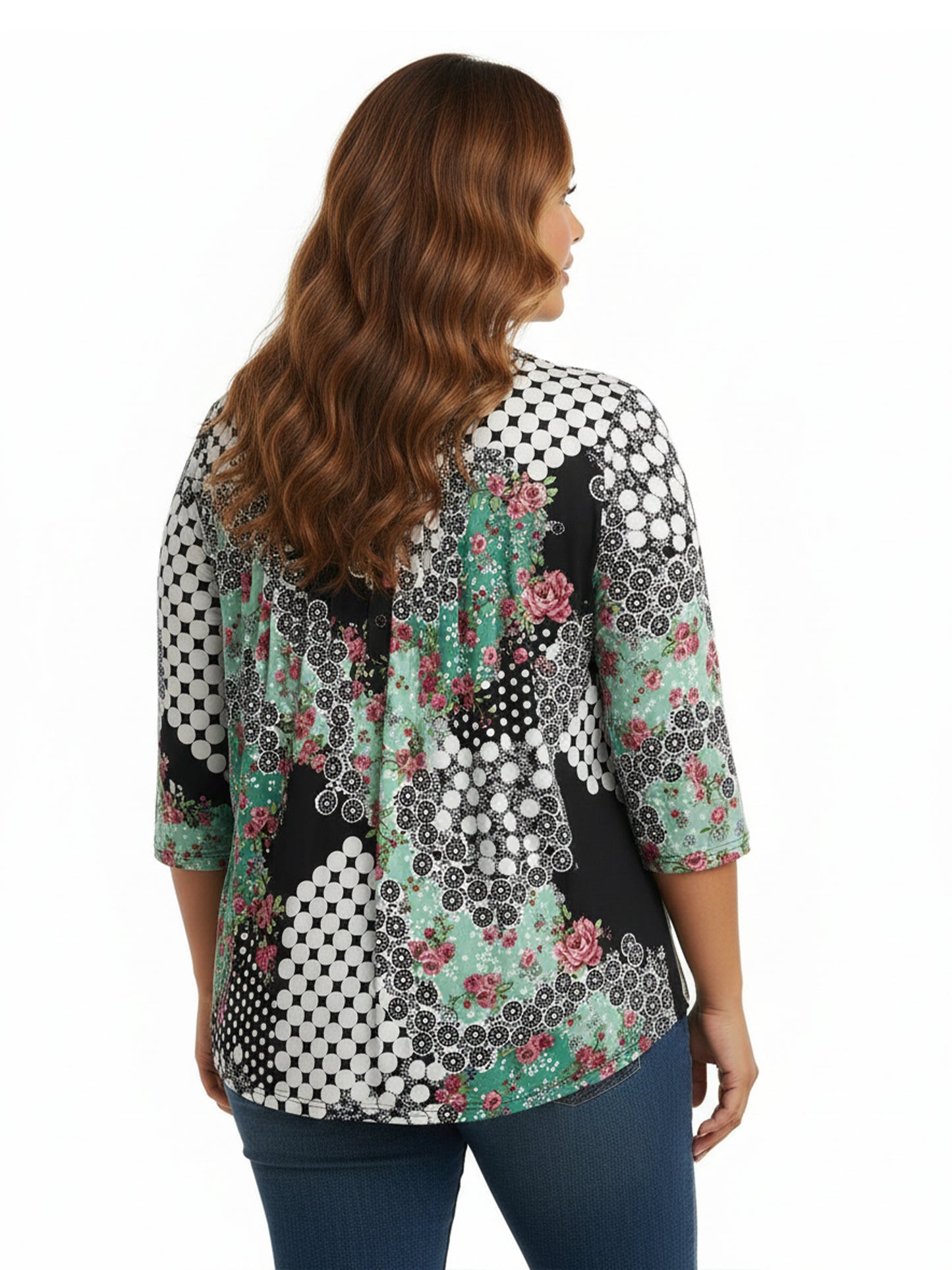 La Cera Plus Size Pleat Front Top - La Cera