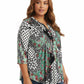 La Cera Plus Size Pleat Front Top - La Cera