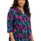 La Cera Plus Size Pleat Front Top
