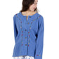La Cera Embroidered Fleece Jacket - La Cera