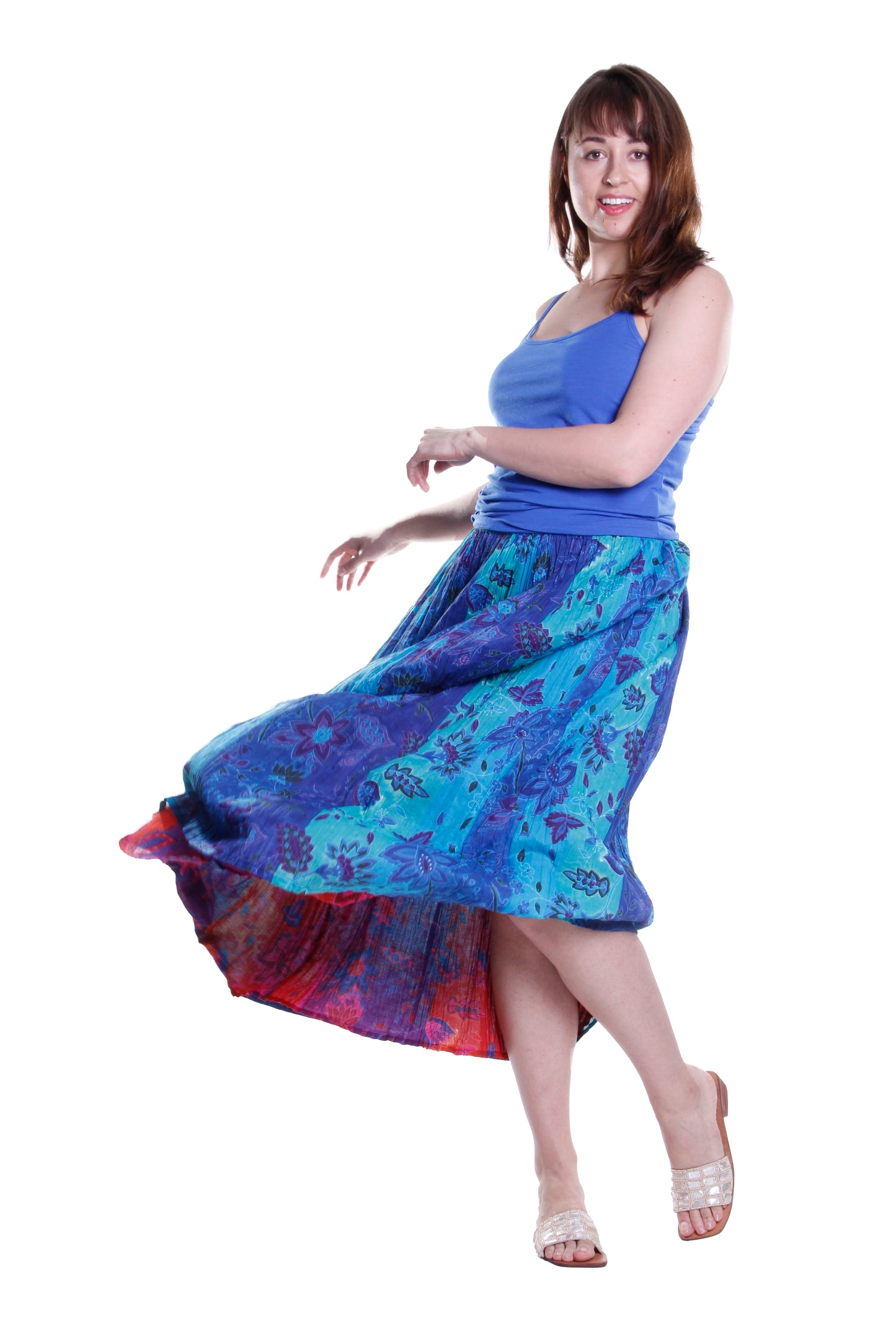 La Cera Plus Size Reversible A-line Skirt - La Cera