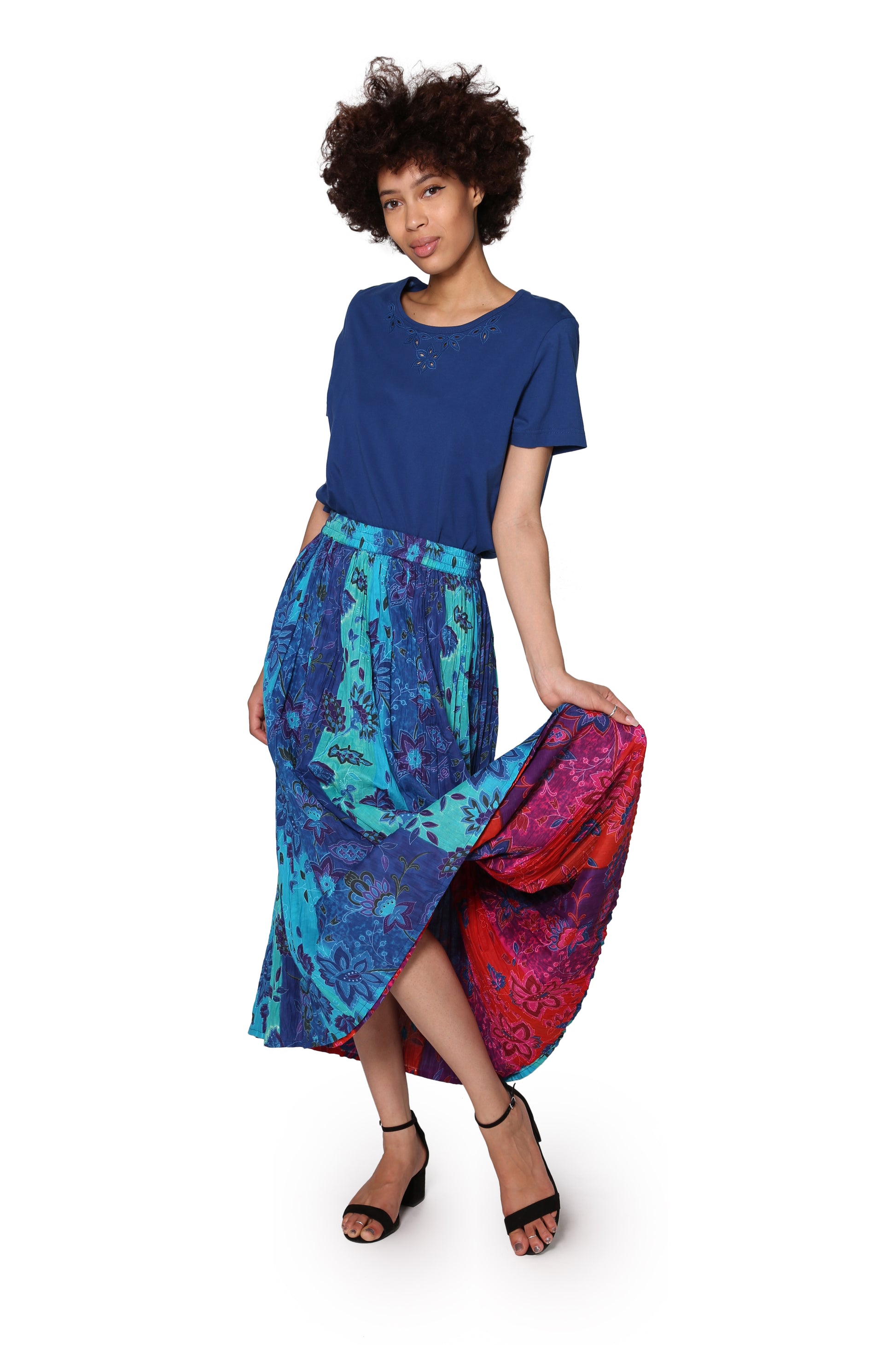 La Cera Reversible A-line Skirt - La Cera