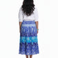 La Cera Plus Size Crinkle Voile Reversible Skirt