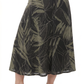 La Cera Savannah Palm Print A Line Skirt - La Cera