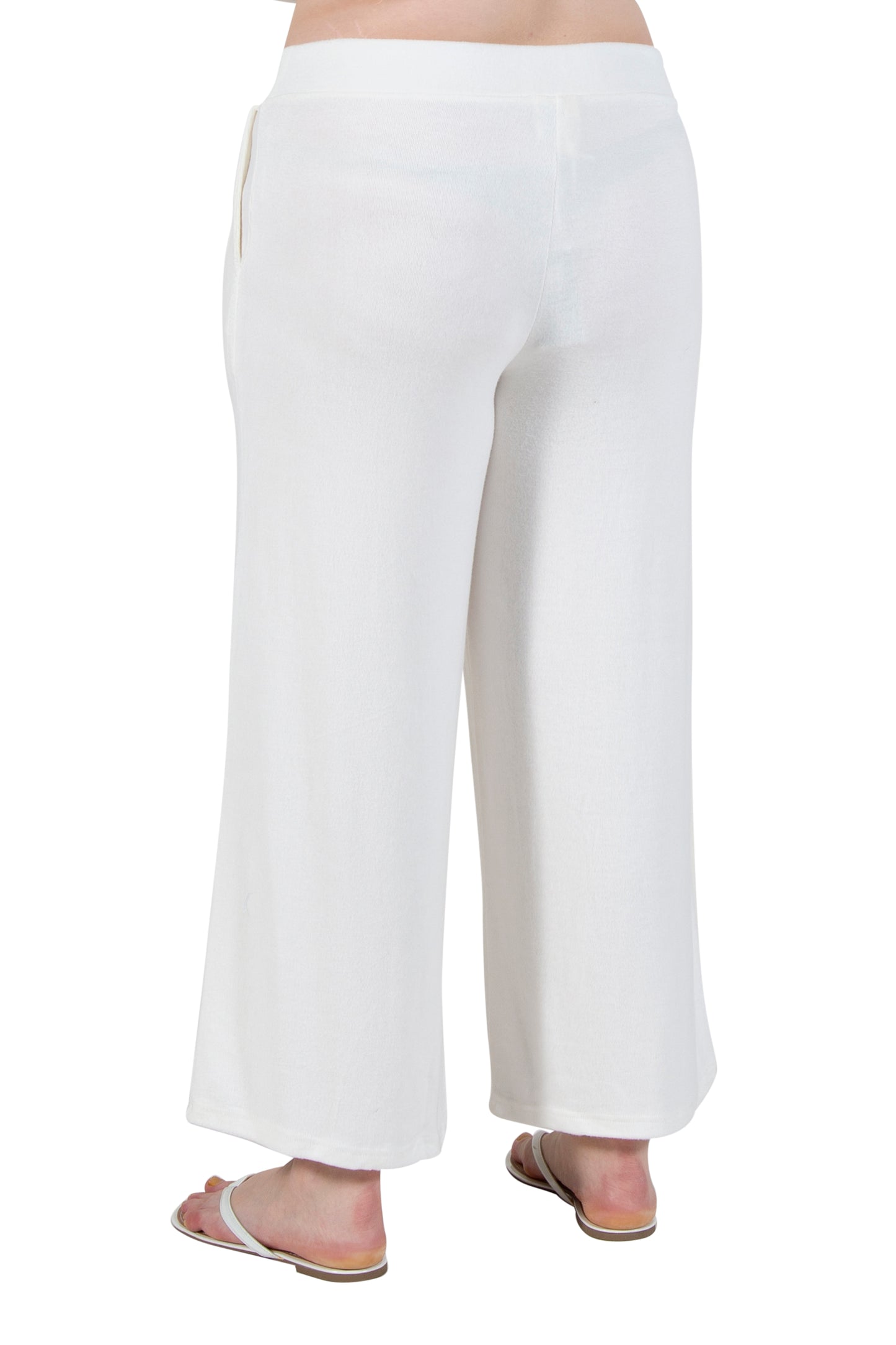 Plus Size Comfort Luxe Collection Cozy Knit Palazzo Pants - La Cera