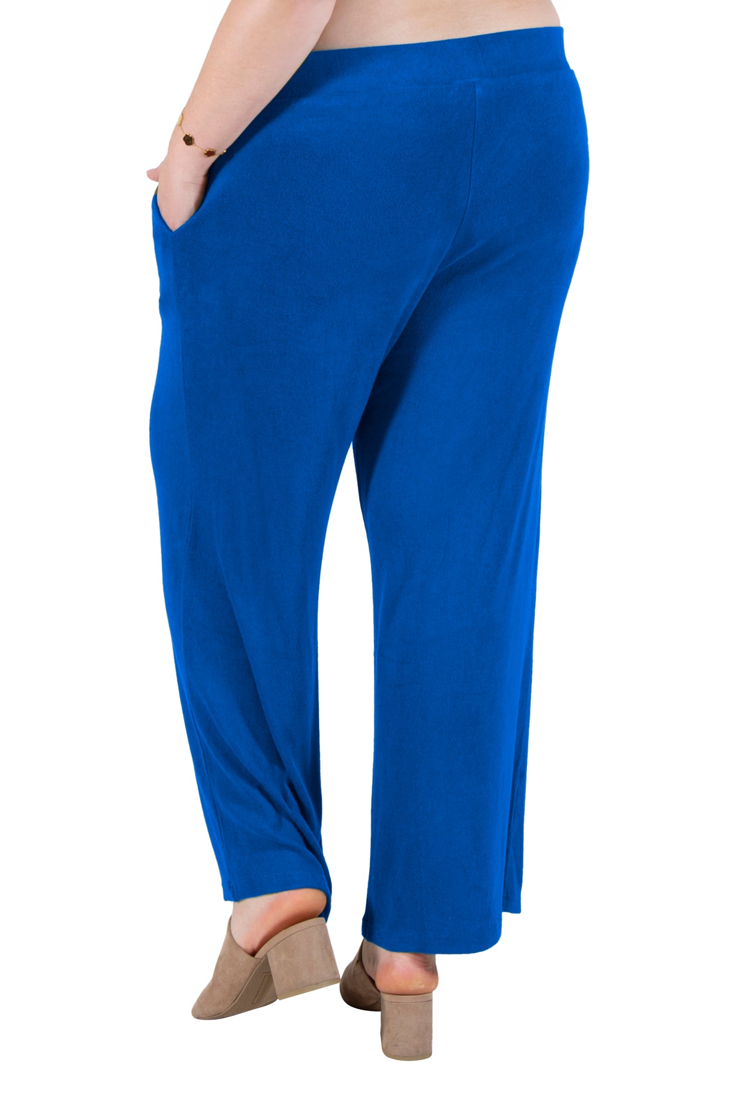 Plus Size Comfort Luxe Collection Cozy Knit Palazzo Pants - La Cera