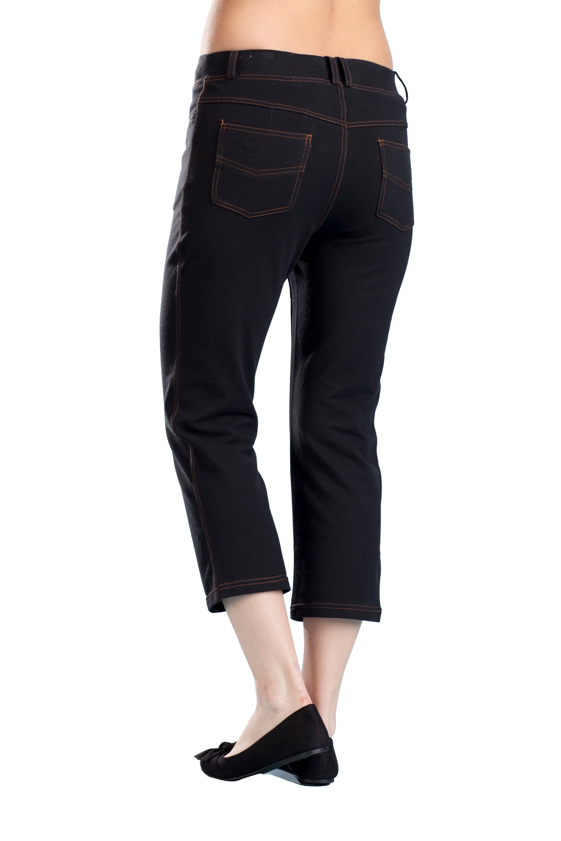 La Cera Stretch Knit Cropped Pant - La Cera