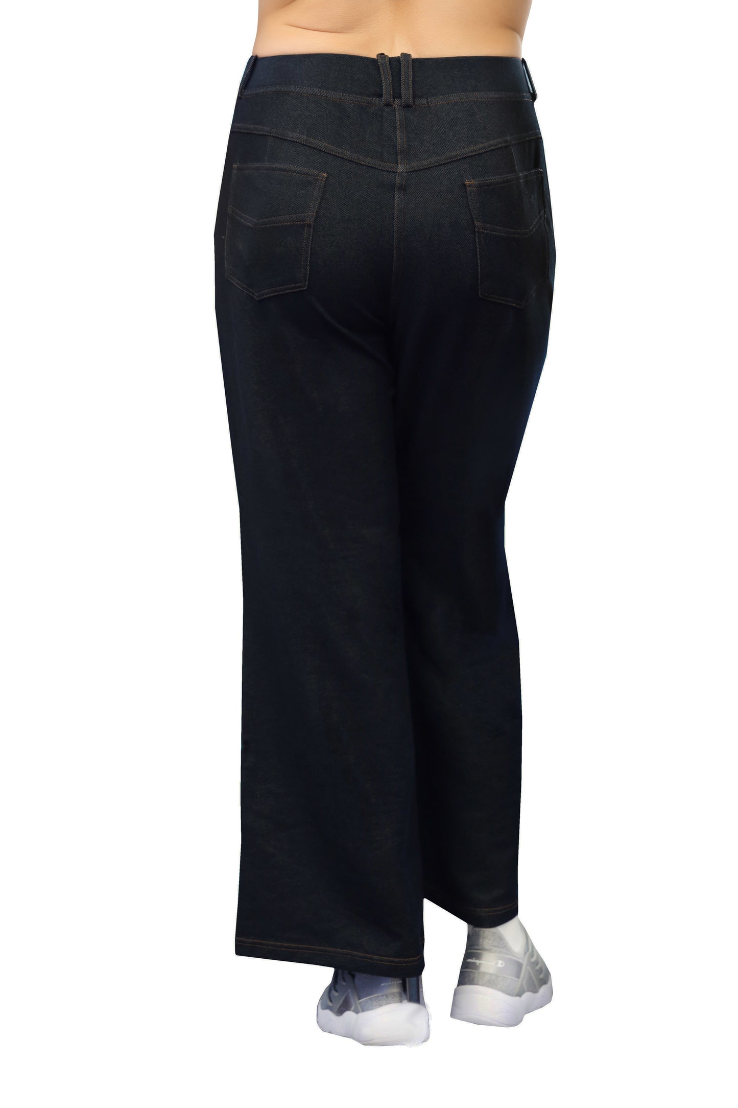 La Cera Plus Size Stretch Knit Wide Leg Pant - La Cera